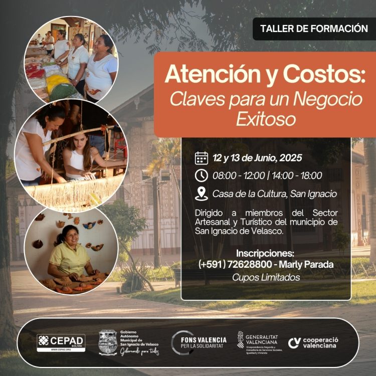 Capacitarán a artesanos de San Ignacio y Santa Ana en claves para fortalecer sus emprendimientos