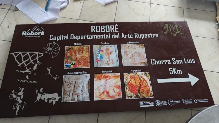 Elaboran letreros informativos y normativos para fortalecer la conservación del arte rupestre en Roboré