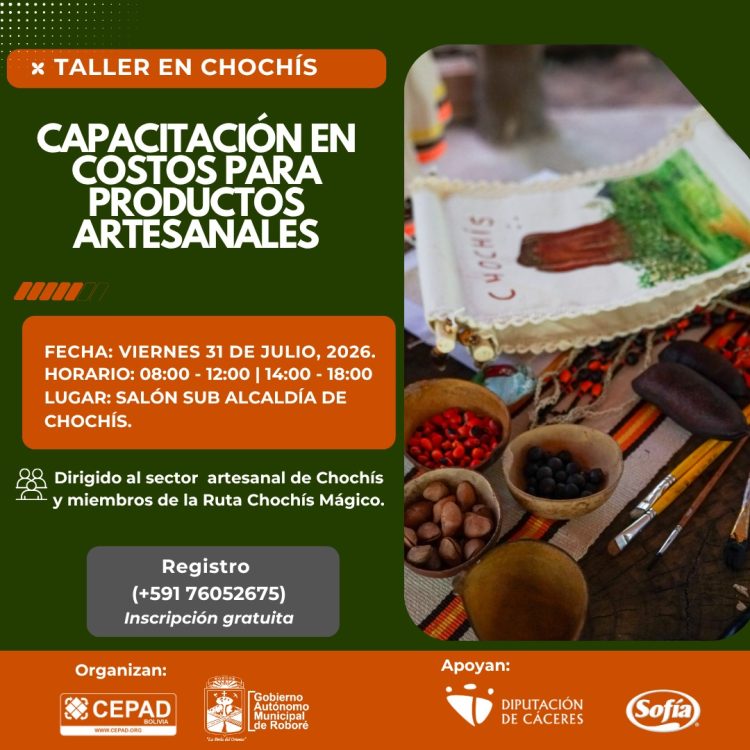 Capacitación en gestión de costos fortalecerá los emprendimientos artesanales de Chochís