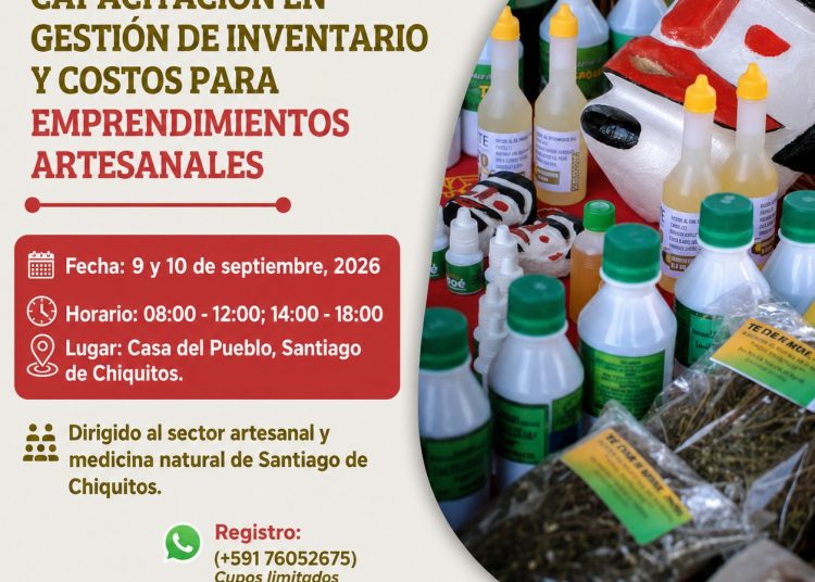 Santiago de Chiquitos capacitará a artesanos en gestión de inventarios y costos